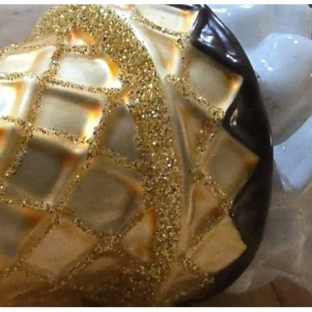 VTG Polish Glass Ice Cream Cone Ornament Sprinkles Waffle CmPolonaise Kurt Adler